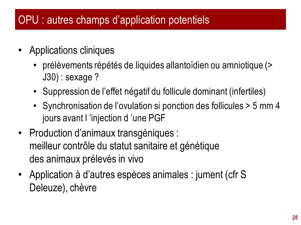 La production dembryons in vitro dans lespèce bovine ppt télécharger